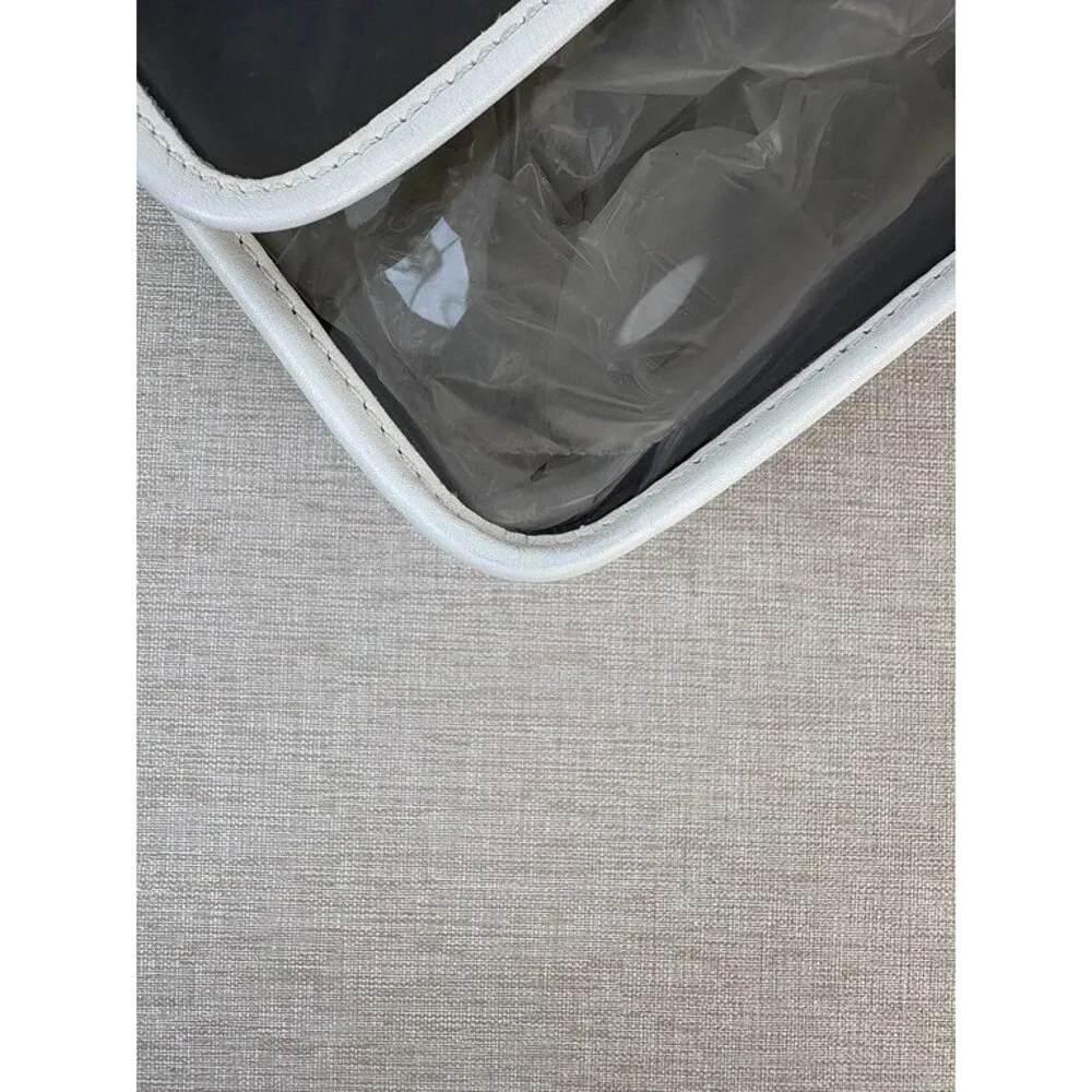 CHANEL Black & White PVC and Lambskin Naked Flap Large SHW